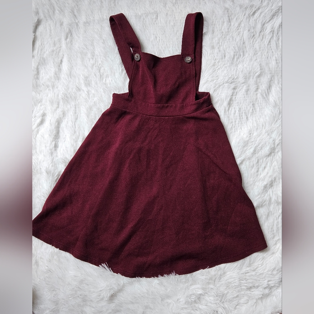 Heart & Arrow Burgandy Pinafore Dress Size 6